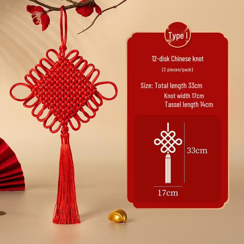 Handmade Red Chinese Lover's Knot Pendant with Tassel Ornament 2025