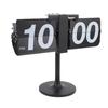 Desk Clock Mechanical Battery Powered 12 Hours Quiet Automatic Page Turning Clock with Extended Rod for Living Room