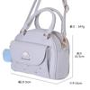 Sanrio Characters Boston Shoulder x x Synthetic Leather Bag, 16.5 19.5 10cm, 347g, (Cinnamoroll)