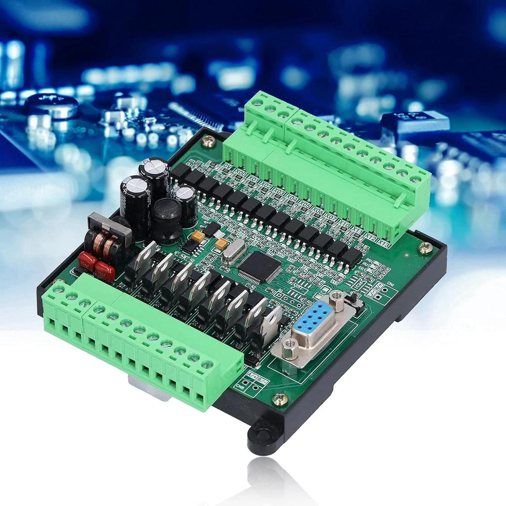 12V PLC Control Programmable Logic Controller DC12V 2N20MT Industrial Control Board PLC Programmable Logic Controller Relay Output(Add Base)