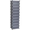 VidaXL Armoire à chaussures avec 10 compartiments Noir