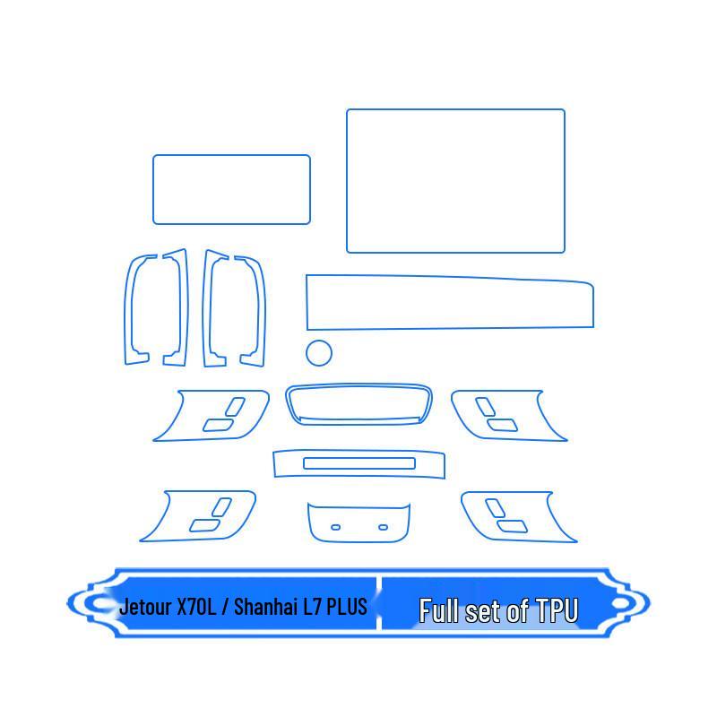 Jetour X70L/Shanhai L7PLUS 25-26 Center Console Screen Protector Trim Sticker