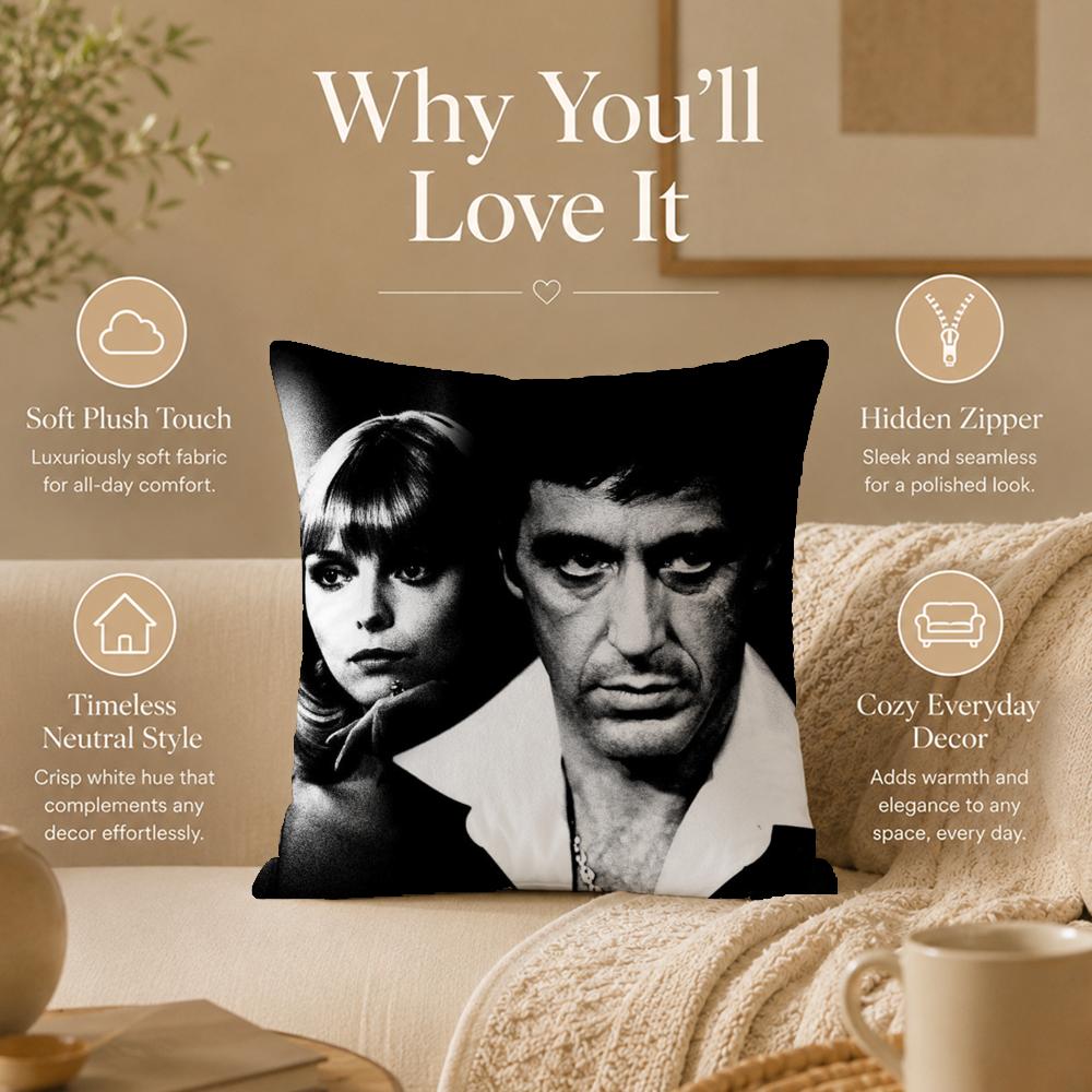 Movie S-ScarfaceS Cushion Cover Double-Sided Printed Pillow Cover Hypoallergenic Dust-Mite Proof