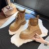 [Fanfna] Platform Martin Boots Women's 2025 Autumn New Retro British Style Fashion Outdoor Tooling Short Boots