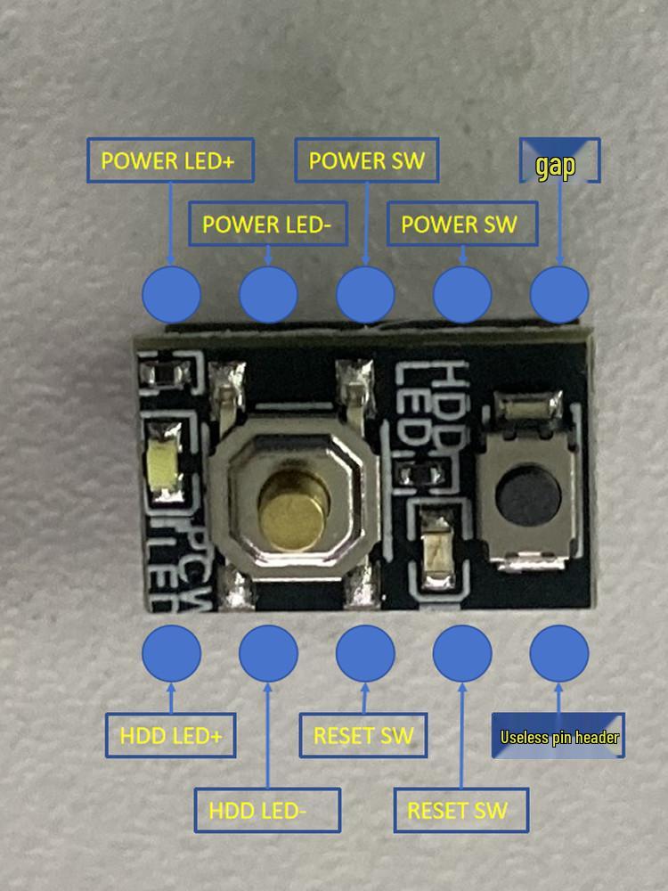 

Direct-Plug Power Light & Restart Module for Motherboard Testing Computer Switch and Light Module (1 piece)