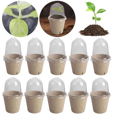 10 Stück Anzuchttopf Keimung Pflanzgefäß Biologisch abbaubar Gewächshaus Anzuchtbox Vielseitiger Pflanzenanzuchttopf Gartenzubehör