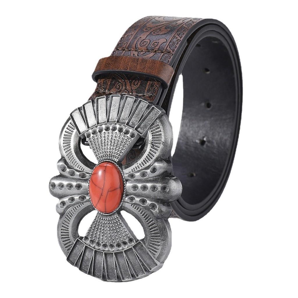 

Этнический Винтажный Китайский Стиль Мужской Пояс С Металлической Пряжкой И Узорами Удачный 110cm