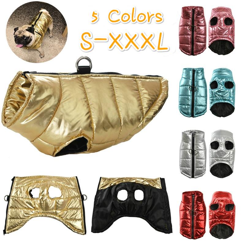 Buy Waterproof Large Dog Vest Jacket Autumn Winter Warm Pet Dog