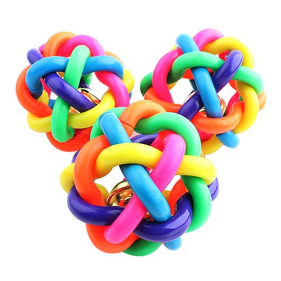 Domácí kočky Koťátko Gumový Zvonek Barevný Míč Škrábací Výcvik Kousání Hračka