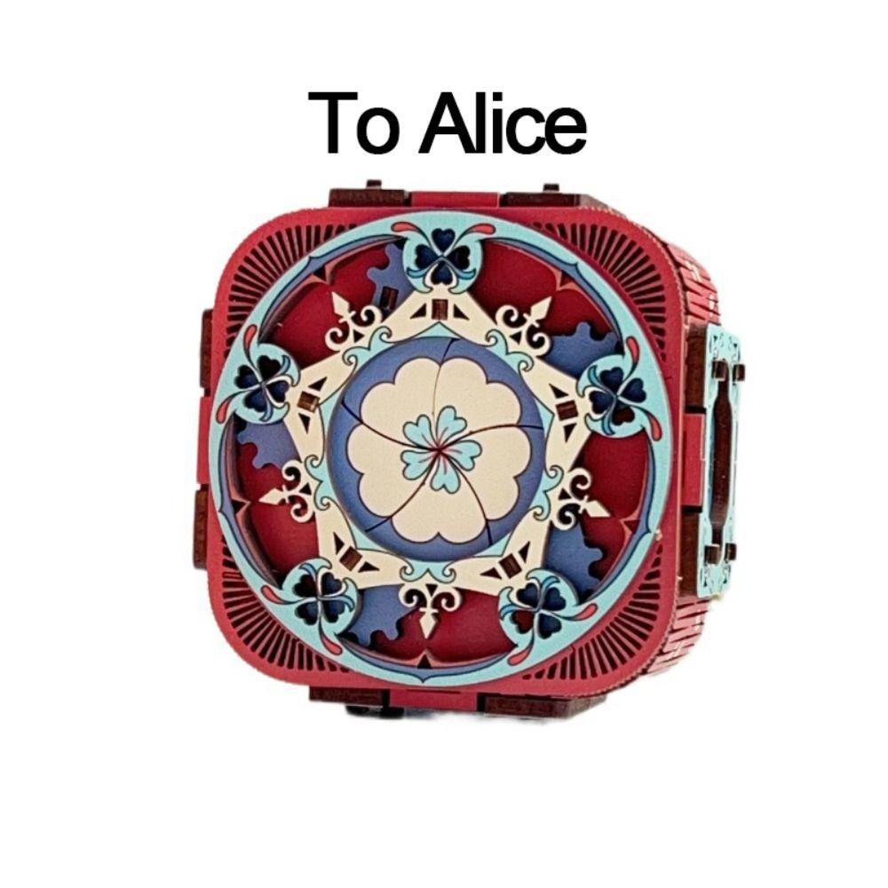 City of Sky 3D Puzzle Music Box Model Kit Assembly Ring Box Music Box Wood Puzzles Adults