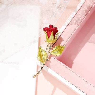 Nordisch Japan Und Korea Liu Yaowen Gleiche Rosenbrosche Qixi Festival Valentinstag Geschenk High-End Partner Brosche Schnalle