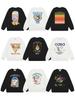 CASABLANCA Unisex Letter Print Terry Sweatshirt, New Style Round Neck