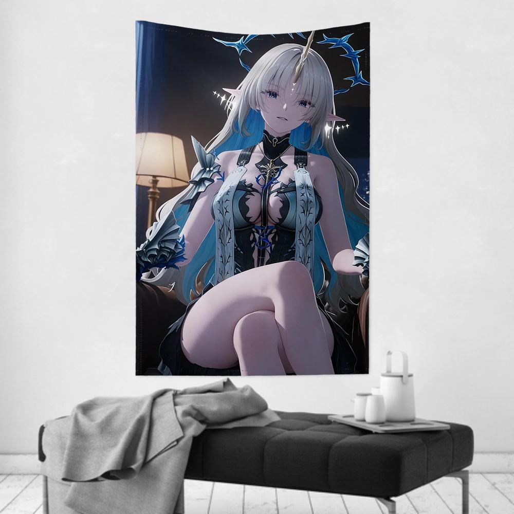 Fleurdelys Anime Game WWuthering Waves Tapestry Room Decor Wall Cloth Party Hanging Background Room Decor Baby Room