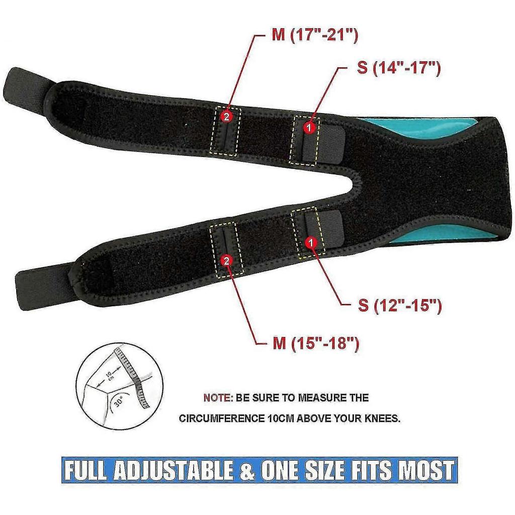 2 Pack Patella Knee Strap, Knee Pain Relief With 3d Silicone Adjustable Knee Band, Knee Brace Stabilizer For Men & Women For Running,hiking,weightlift