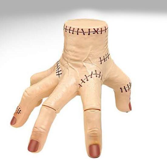 Wednesday Cosplay Model Hand LED Audio-Visual Scary Toy Broken Hand Interactive Horror Toy with Sound Effects Halloween Party Decorations