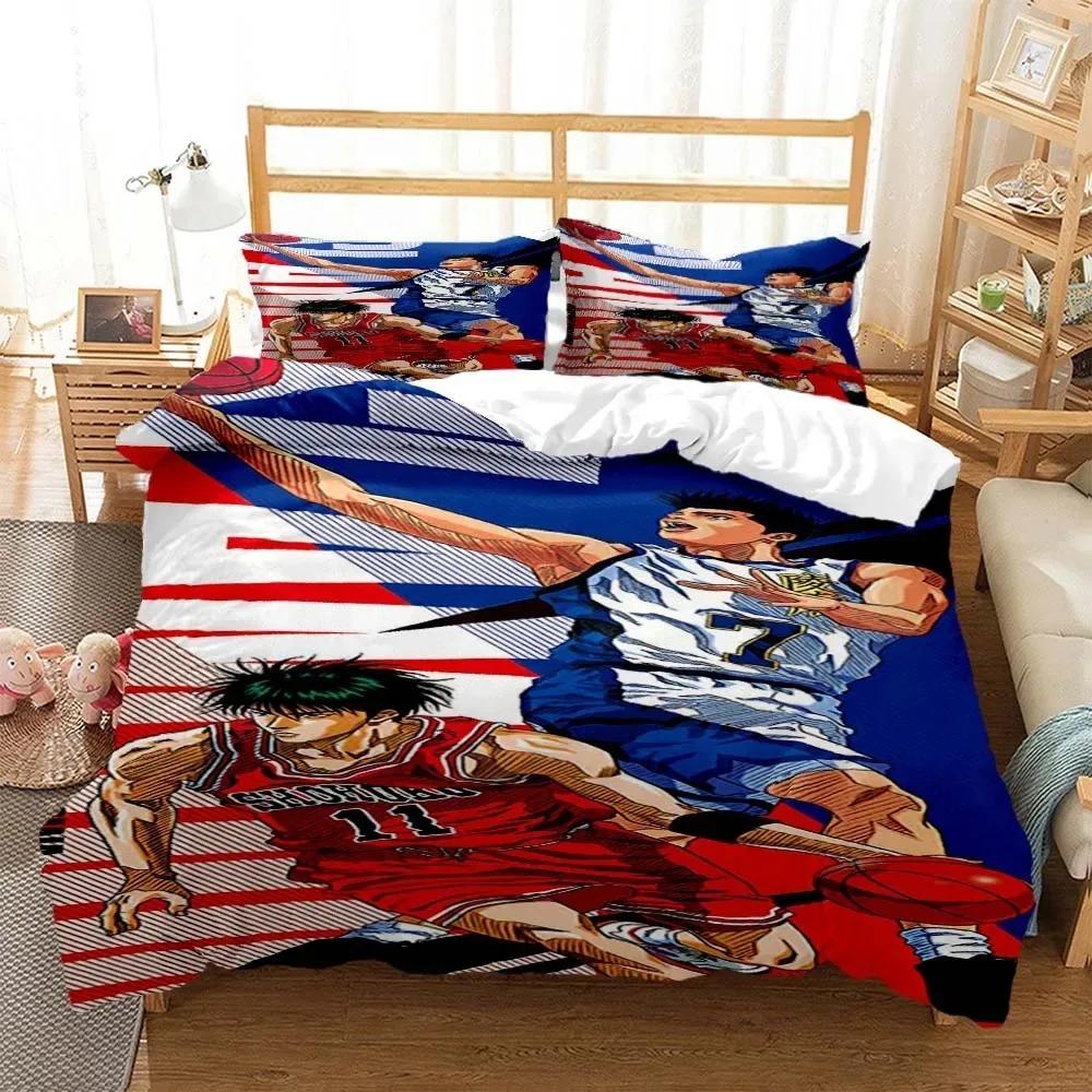 Slam Dunk Digitaldruck Polyester Bettwäschesets Bezüge Jungen Bettwäscheset für Teenager Bettwäscheset Bettdecke Set