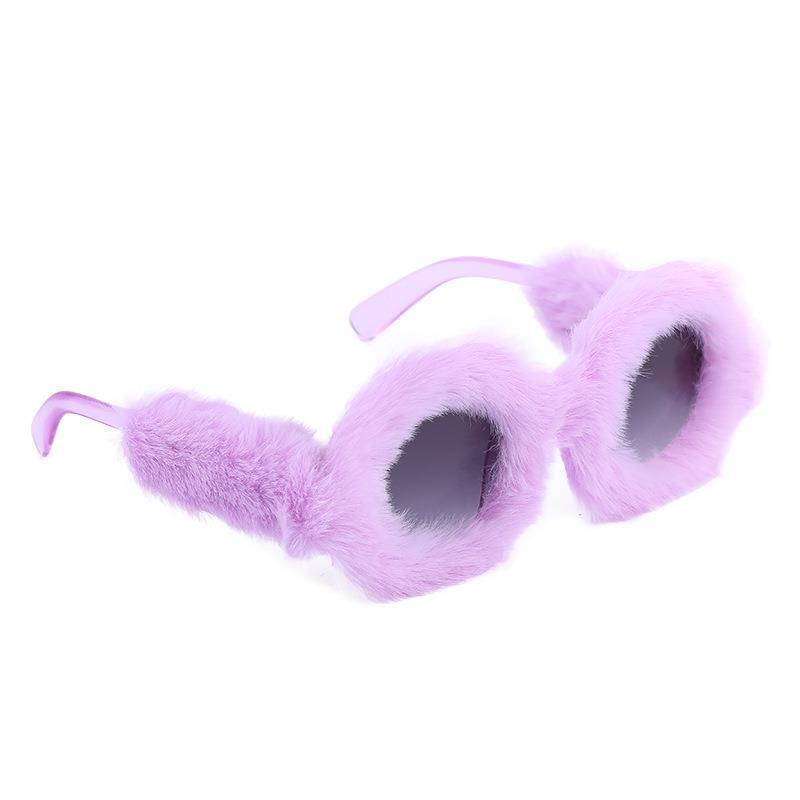 Kajila Round Frame Plush All-Inclusive Sunglasses Women'S Sunglasses Women'S Glasses Sunglasses