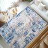 Moderne abstrakte waschbare Teppiche für Schlafzimmer Fleckenresistent Rutschfest Groß Blau Weich Indoor-Teppich für Heimdekoration