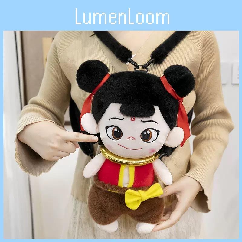 Nezha Plush Backpack With Cartoon Design For Kids And Teens Casual Daily Use