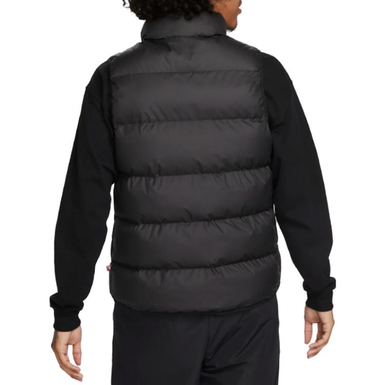 Nike Logo Potisk Stojáček Zipová Vesta Pánská Vesty Černá FB8193-010