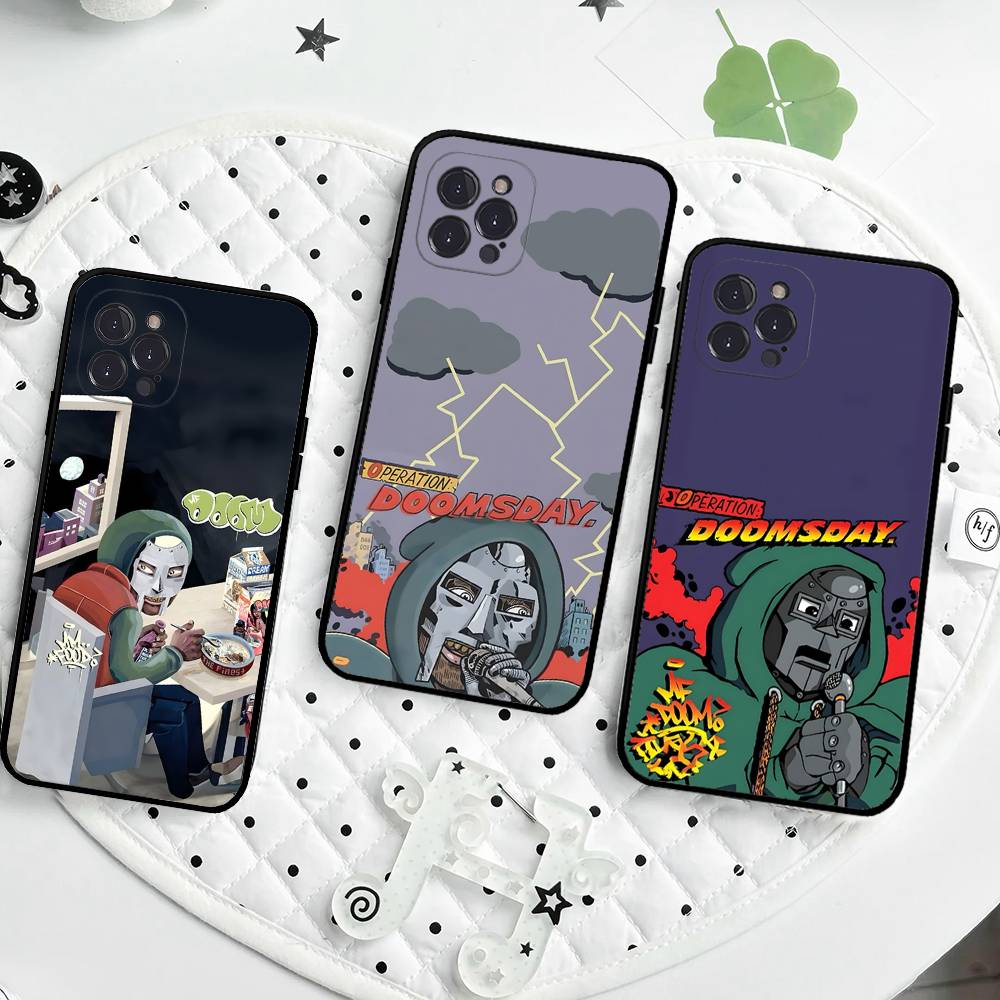 M-MF Rapper D-DOOM For IPhone 17 16 15 14 13 12 11 Pro Max 13 17Air Shockproof Soft Phone Cases Coque