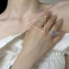 925 Silver Irregular Water Droplets Cross Ring Female Simple Retro Handmade Jewelry