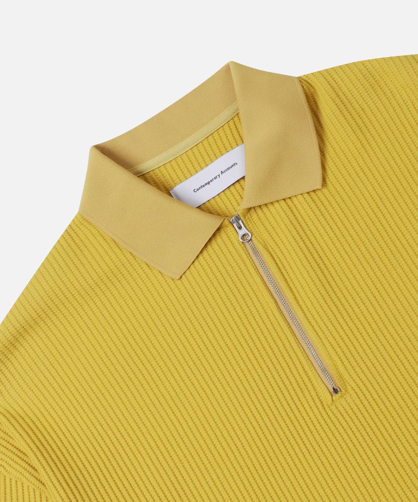 Keontempoleolieokauncheu Waffle Texture Oversized Polo Shirt Mustard [Men'S]