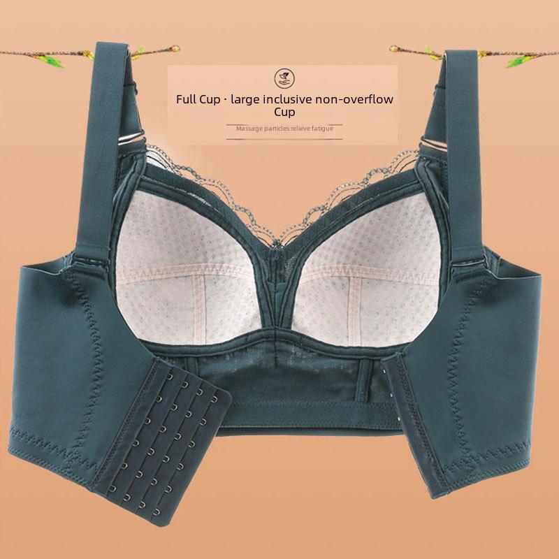 Duży Czerwony Regulowany Biustonosz Pełnokielichkowy dla Kobiet Plus Size z Wieloguzikowym Designem