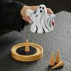 Ceramic Ghost Decor Incense Holder, Halloween Cute Ghosts Scents Burner, Resin Creative Burner Waterfall Backflow Decorative Home Desktop Decoration