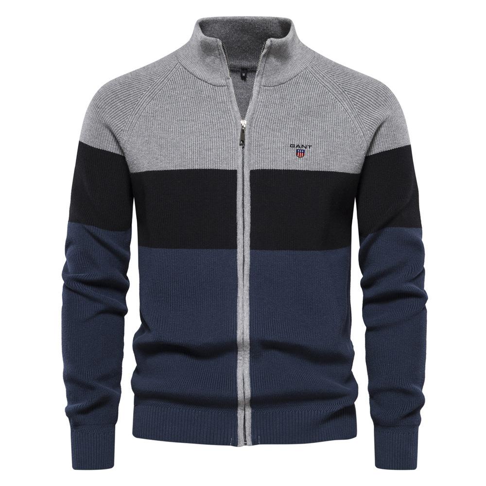 

GANT Autumn and Winter Embroidery New Men s Knitted Sweater Jacket Sweater Cardigan High-quality Trendy Jacket XXL