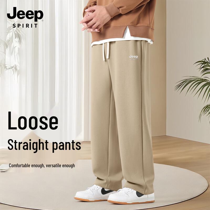 JEEP SPIRIT Men's 2025 Loose Straight-Leg Casual Pants
