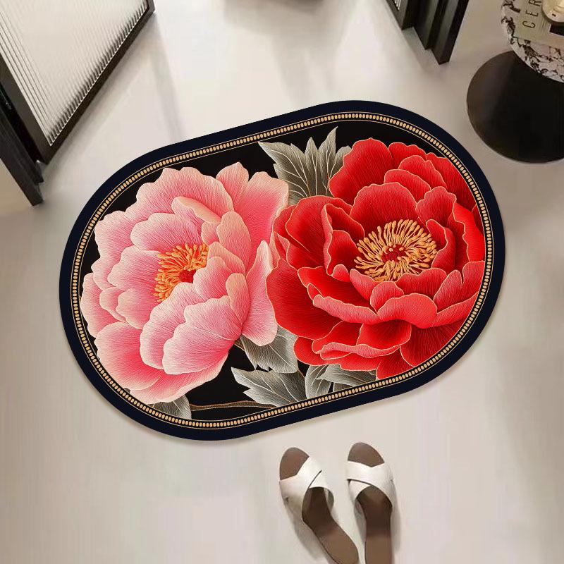 Bathroom Floor Mats Bathroom Water Absorption Quick Drying  Dirt Resistant Anti Slip Foot Mats  Diatom Mud  Soft Foot Mats