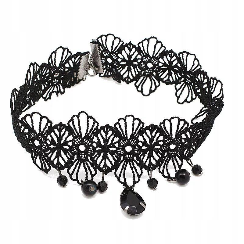 Gothic Lace Choker Neck Embroidery Black Gothic Necklace Ch11