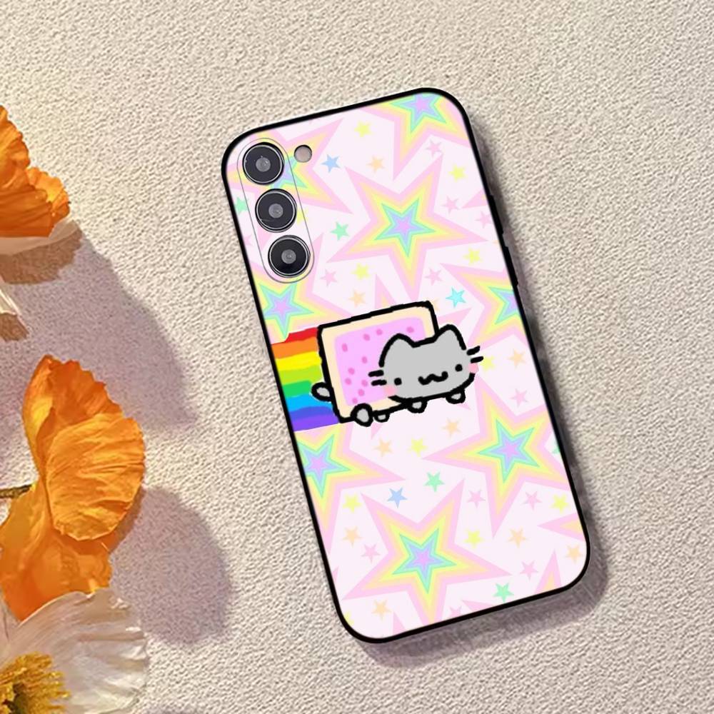 Cute N-Nyan Cat Phone Case Silicone Soft For Samsung Galaxy A73,A72,A71,A70,A53,A52,A51