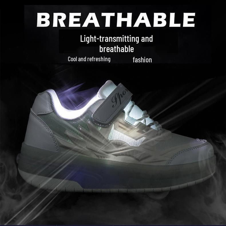 Işıklı Çocuk Parlayan Çift Tekerlekli Paten Ayakkabıları - Erkek ve Kız Çocukları İçin Inline Paten