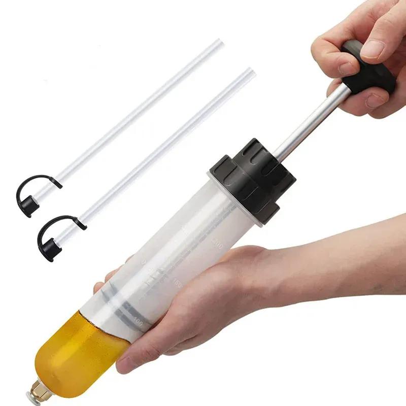 Extractor de Lichid Ulei Auto 200/500ml Seringă Manuală pentru Schimb Ulei Auto cu Furtun Pompa Manuală de Aspirație și Umplere Combustibil Evacuator Ulei