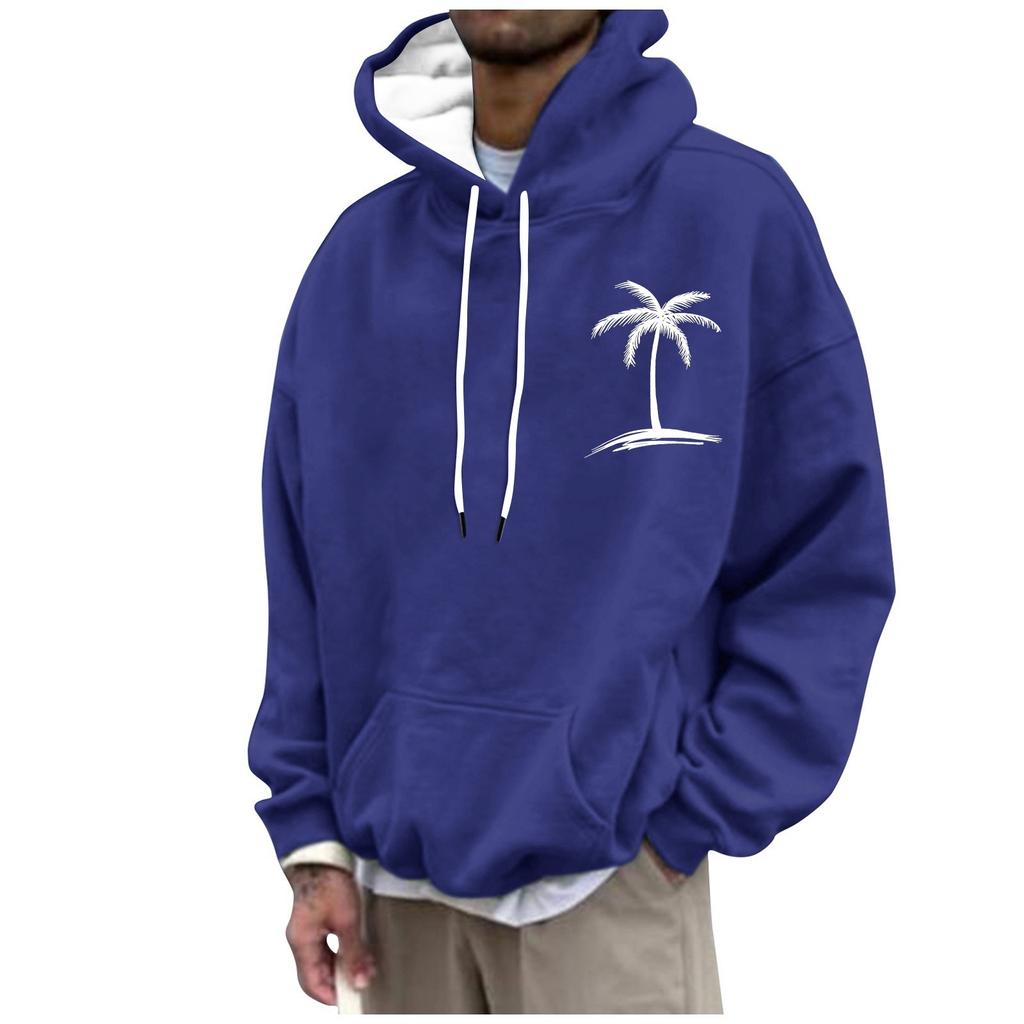 Men's Hooded Print Pattern Fashion Loose Men's And Women's Long Sleeve Hooded Sweatshirt