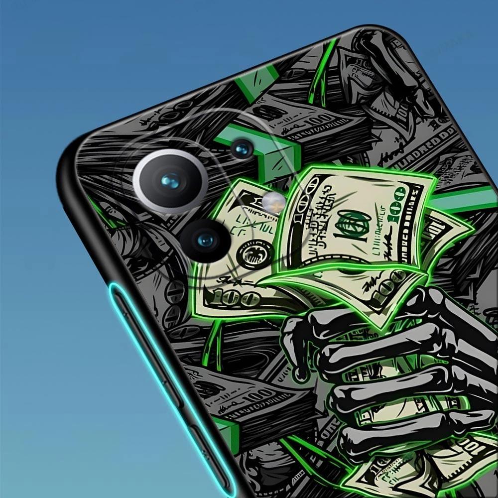 Winking Money Dollars For Xiaomi 15T 11T 12T 13T 14T Pro 11 Lite 15 Phone Case Mi POCO X7 X8 M7 F7 Pro F8 Ulra F6 M6 X5 X6 Cover