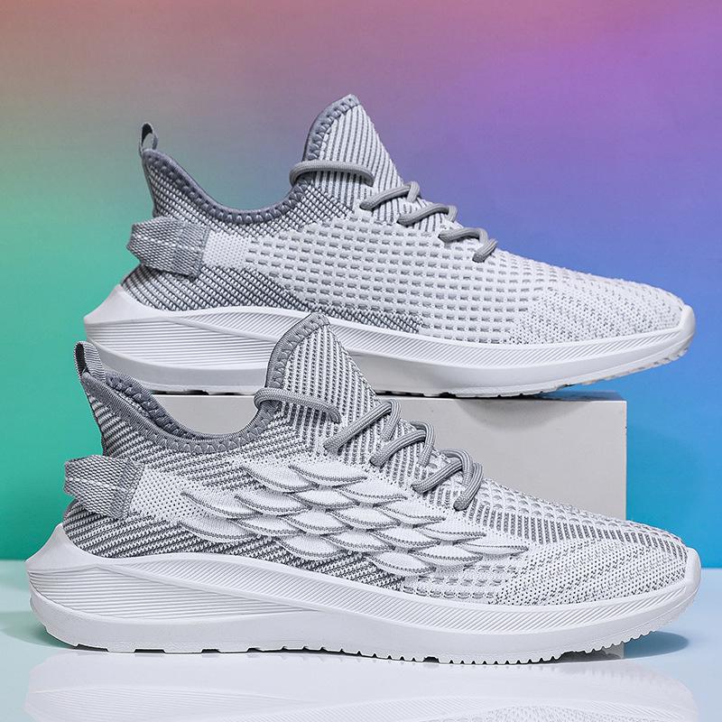 Flyweave Breathable Casual Shoes Men's Mesh Lightweight Sports Shoes Running All-match Men's Shoes