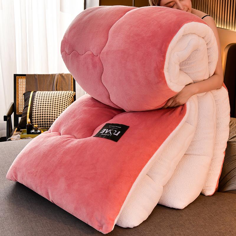 Couette en velours d'agneau hiver couette super chaude couette épaissie 5 kg dortoir étudiant automne hiver noyau de couette coton espace couette
