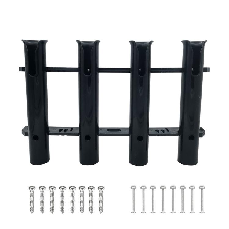 4 Slot Fishing Rod Mounting Brackets Adjustable Fishing Poles Rack With Storage Space For Truck Canoes Dock Or Pontoons