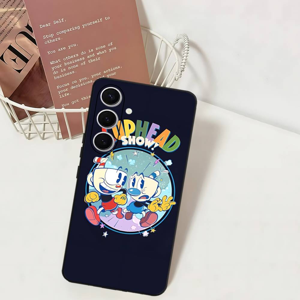 Comedy Animation C-Cuphead Cartoon Phone Case For Samsung S 24 Fe 25 Ultra Plus 20 Lite 21 30 22 23 24 22 Ultra 5G Fundas