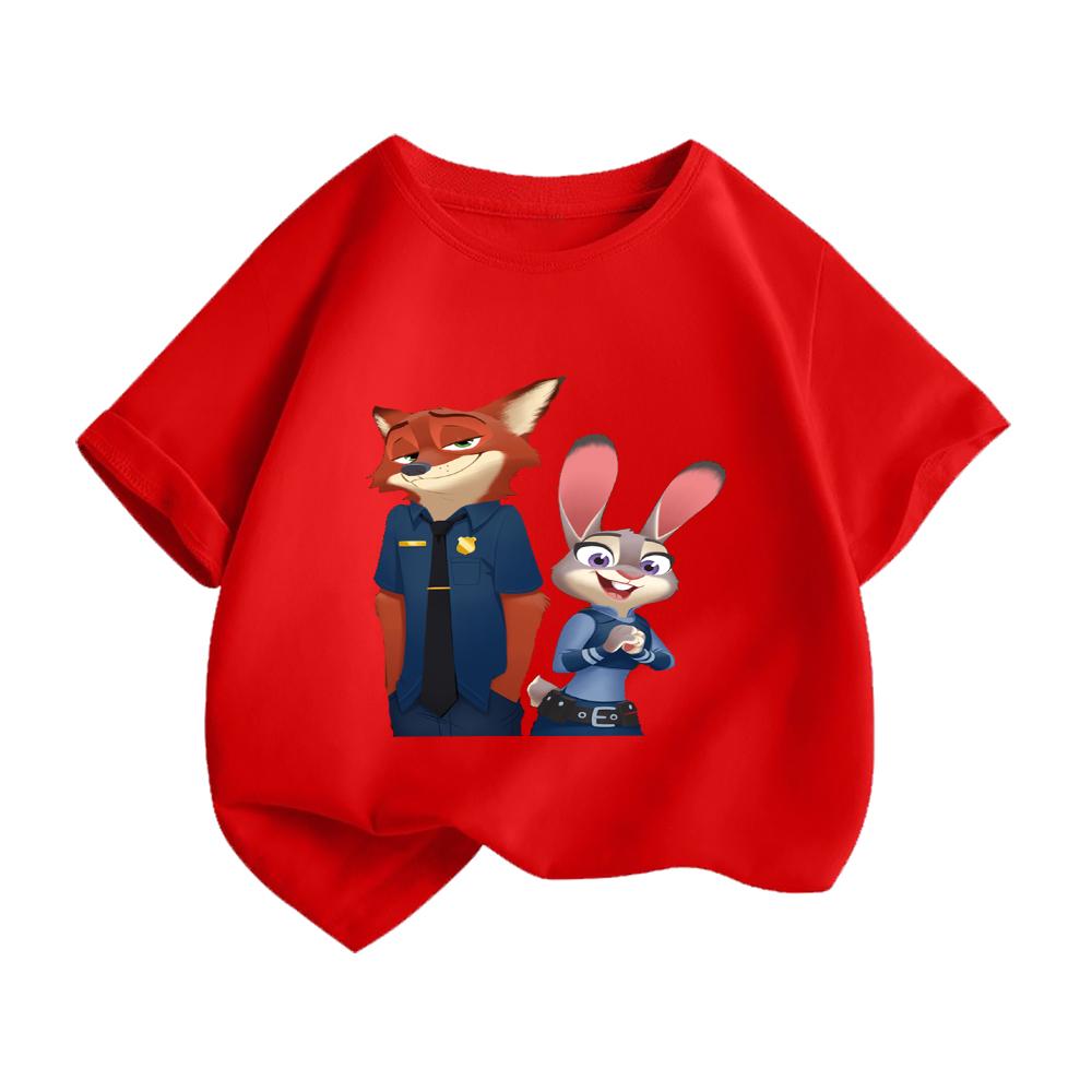 Crazy Animal City Kids T Shirt Cartoon Rabbit Fox Printed Toddler Boys Girls Short Sleeve Cotton Casual Summer Fashion Top Tees