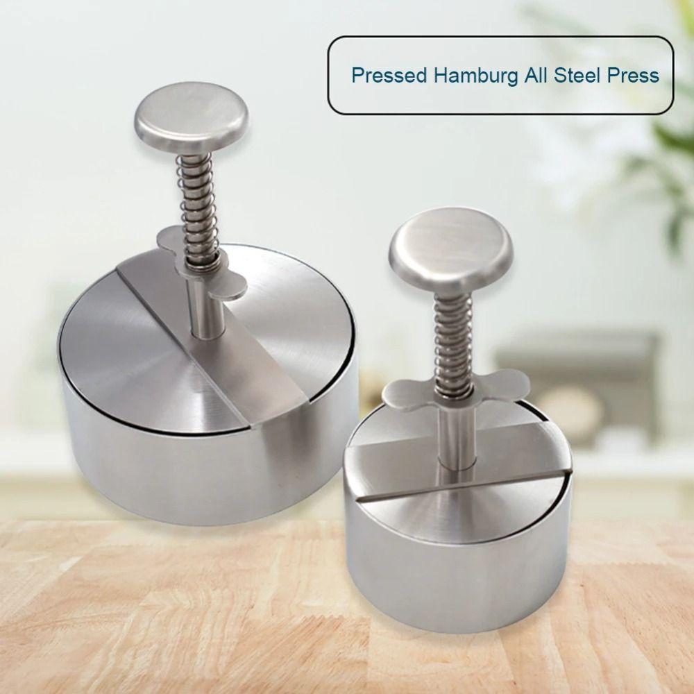 Stainless Steel Hamburger Press Mold Non-Stick Rice Ball Mold Burger Patty Maker  Cheeseburger Diy