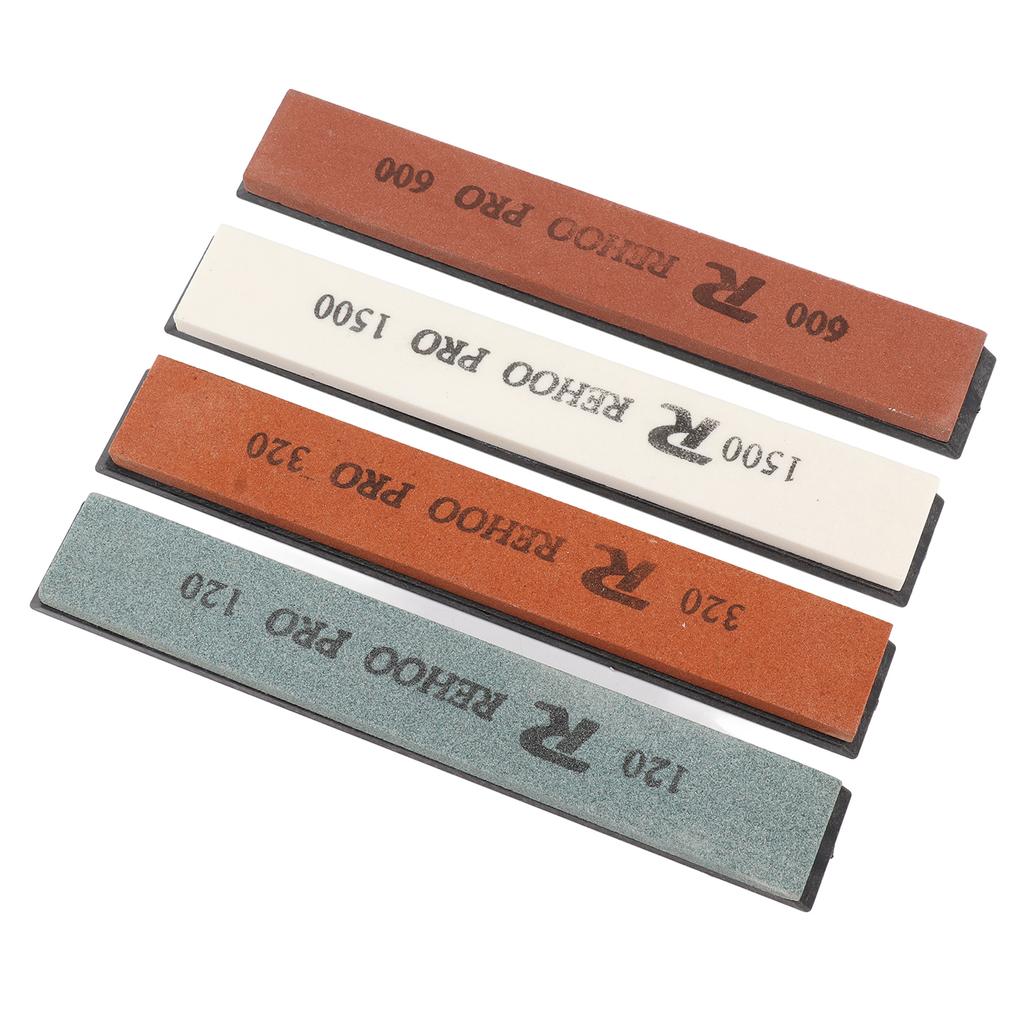 4Pcs Knife Sharpening Stone Knife Sharpener 120 320 600 1500 Grit for Scissors Chisels Axes