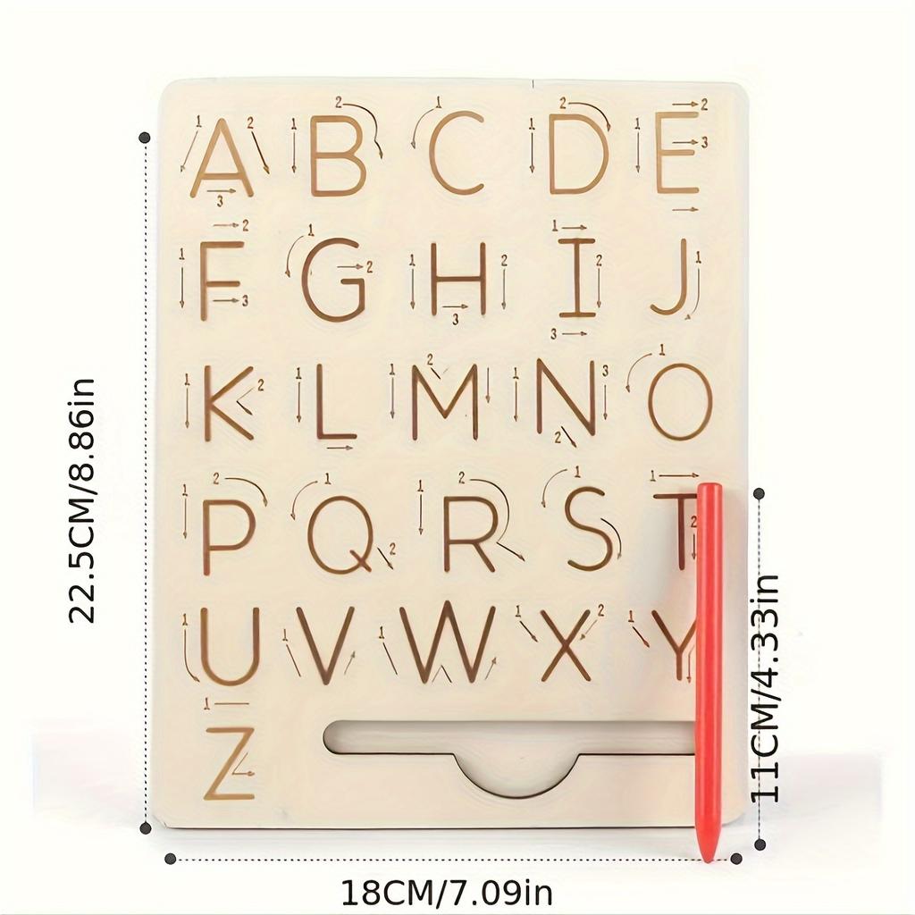 Double Sided Letter Writing Board for Home Learning Aids Puzzle Hand Eye Coordination Practice Educational Board