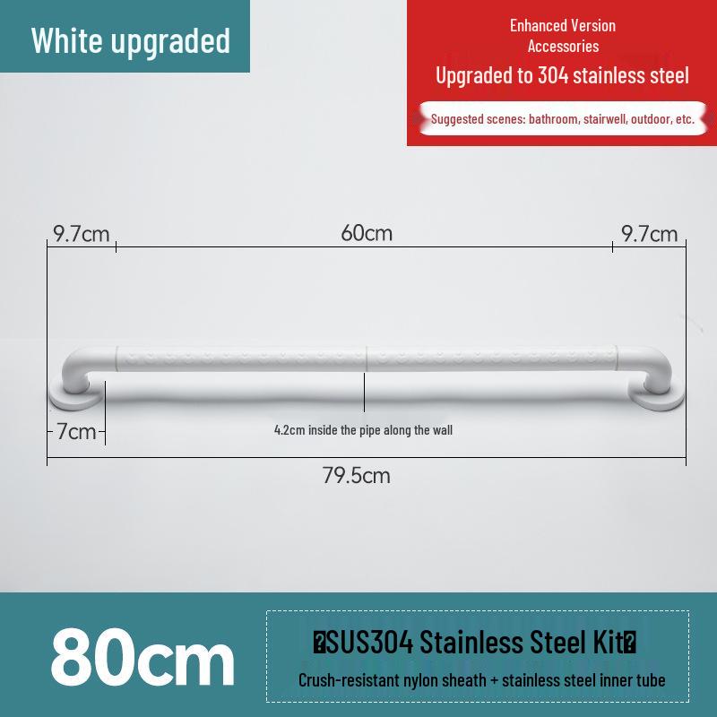 Stainless Steel Bathroom Handrail for Disabled, Elderly, and Pregnant Women