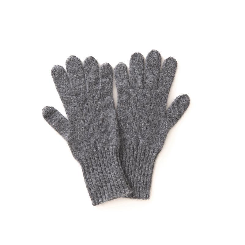 Women's 100% Pure Cashmere Split Finger Winter Gloves - Warm, Thick, Outdoor Five Finger Design