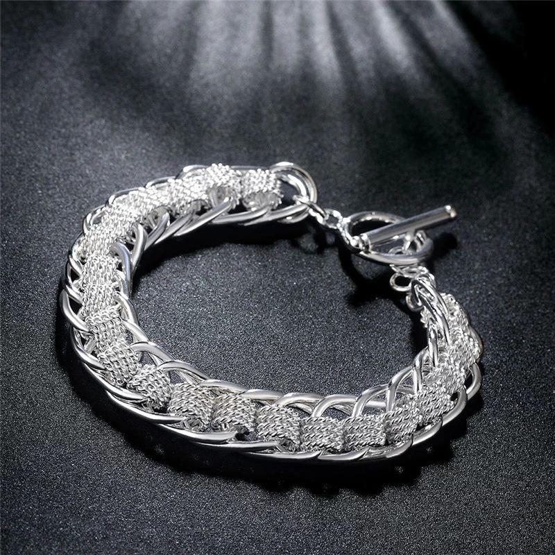 Trendy European & American Retro Silver Centipede Bracelet