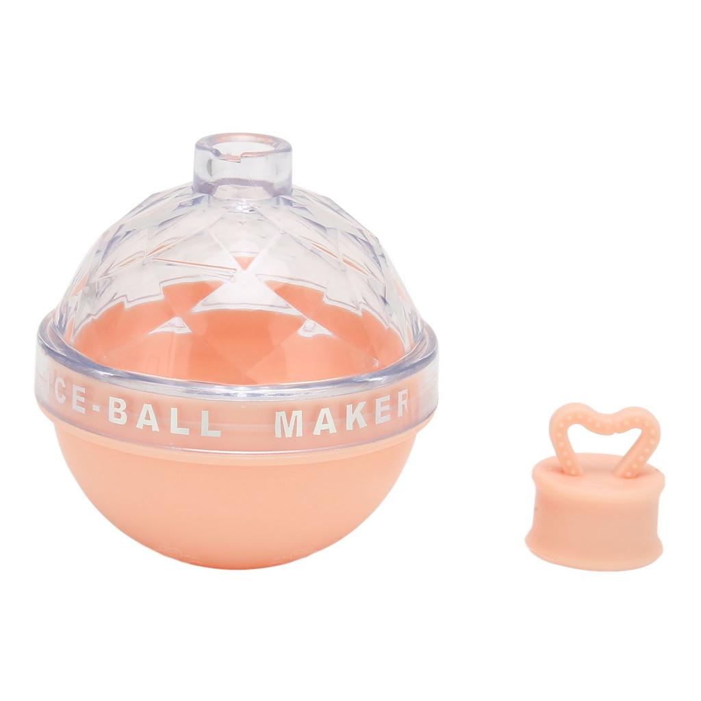Ice Ball Mould Soft Bottom Cute Shape Round Ice Mold Maker for Wine Coffee Fruit Tea Pink